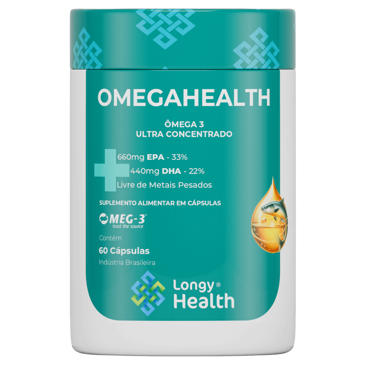 Ômega 3 OMEGAHEALTH 60 cápsulas - Longy Health