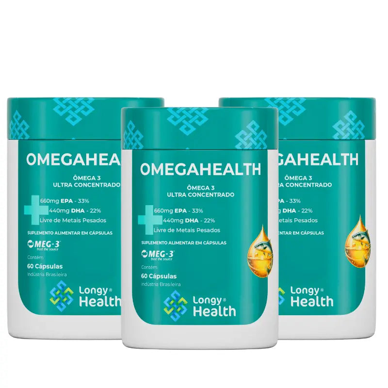 Ômega 3 OMEGAHEALTH 60 cápsulas - Longy Health